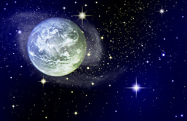 Image showing Planet the earth in a space