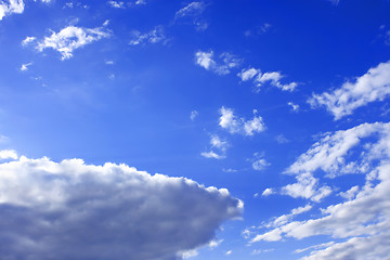 Image showing White clouds against blue sky