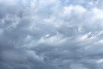 Image showing Chaotic gray clouds in windy weather