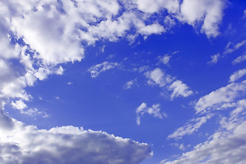 Image showing White clouds around blue sky