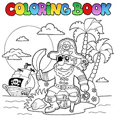 Image showing Coloring book with pirate theme 4