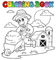 Image showing Coloring book farm theme 3