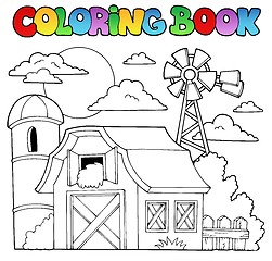 Image showing Coloring book farm theme 1