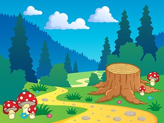 Image showing Cartoon forest landscape 7