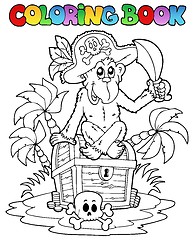 Image showing Coloring book with pirate theme 3