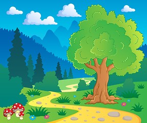 Image showing Cartoon forest landscape 8