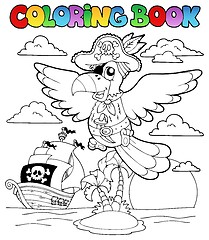 Image showing Coloring book with pirate theme 2