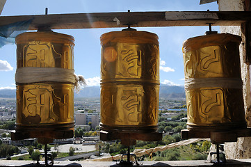 Image showing Prayer wheels