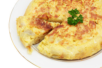 Image showing spanish omelet of potatoes