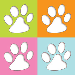 Image showing Animal Paw colourful