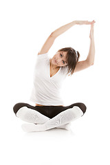 Image showing Image of a girl practicing yoga