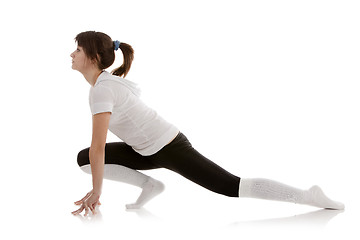 Image showing Image of a girl practicing yoga