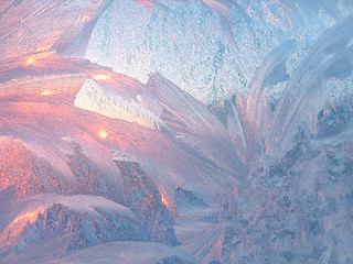 Image showing ice patterns and morning sunlight
