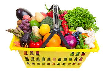 Image showing Fruit and vegetables basket