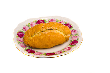 Image showing Karaite pastry stuffed with chop lamb decor dish 