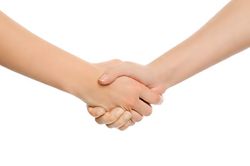 Image showing Two shaking hands.