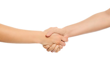 Image showing Two shaking hands.