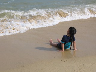 Image showing Young Girl At Beach