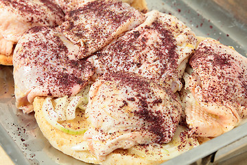 Image showing Lebanese sumac chicken raw