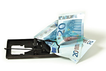 Image showing Euro money financial trap