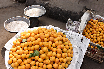 Image showing Apricots on a Cairo street