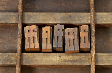 Image showing ligature letterpress printing blocks