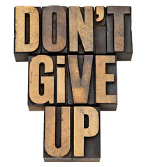 Image showing do not give up phrase