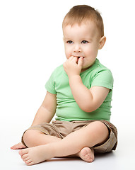 Image showing Portrait of a cute cheerful little boy