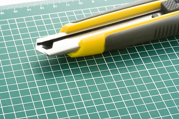 Image showing Cutting board with pen knife

