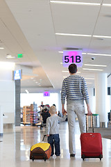 Image showing father and son at the airport