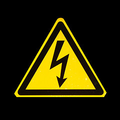 Image showing Danger of death Electric shock