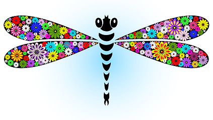 Image showing Vivid fantasy dragonfly