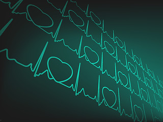 Image showing Cardiogram EKG. EPS 8