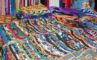 Image showing scarves and fabric for sale