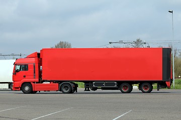 Image showing plain red truck