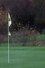 Image showing golf flag