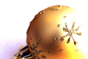 Image showing golden bright christmas sphere