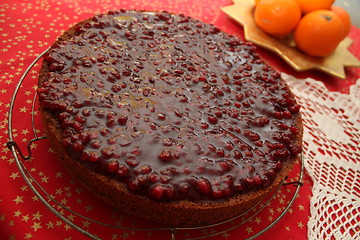 Image showing self baked berries cake