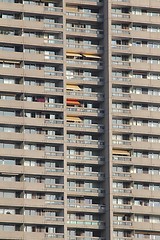 Image showing plenty balcony building background