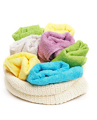 Image showing Multi-colored towels 