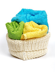 Image showing Multi-colored towels 