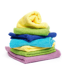 Image showing Multi-colored towels 