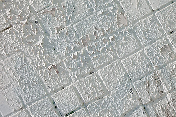 Image showing old white wall