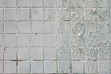 Image showing old white wall