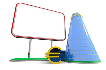 Image showing Billboard euro building