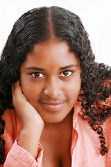 Image showing African american teenage girl close up