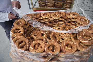 Image showing Simit vendor Istanbul