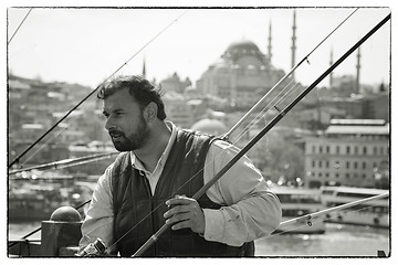 Image showing Angler Galata Bridge