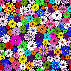 Image showing Seamless floral vivid pattern