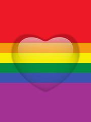 Image showing Heart Glass Buttons Gay Flag